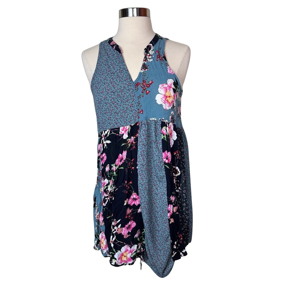 Umgee Floral Patchwork Boho Flowy Sleeveless Long… - image 2